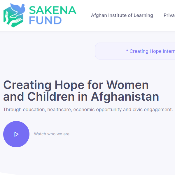 Afghan Charity Organizations in USA - Sakena Fund