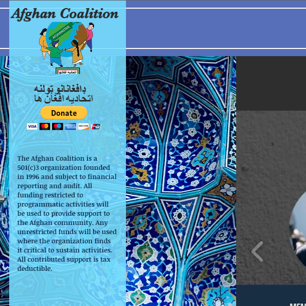 Dari Speaking Organizations in California - Afghan Coalition